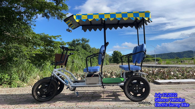Electric Surrey Bike for 4 person with DC motor